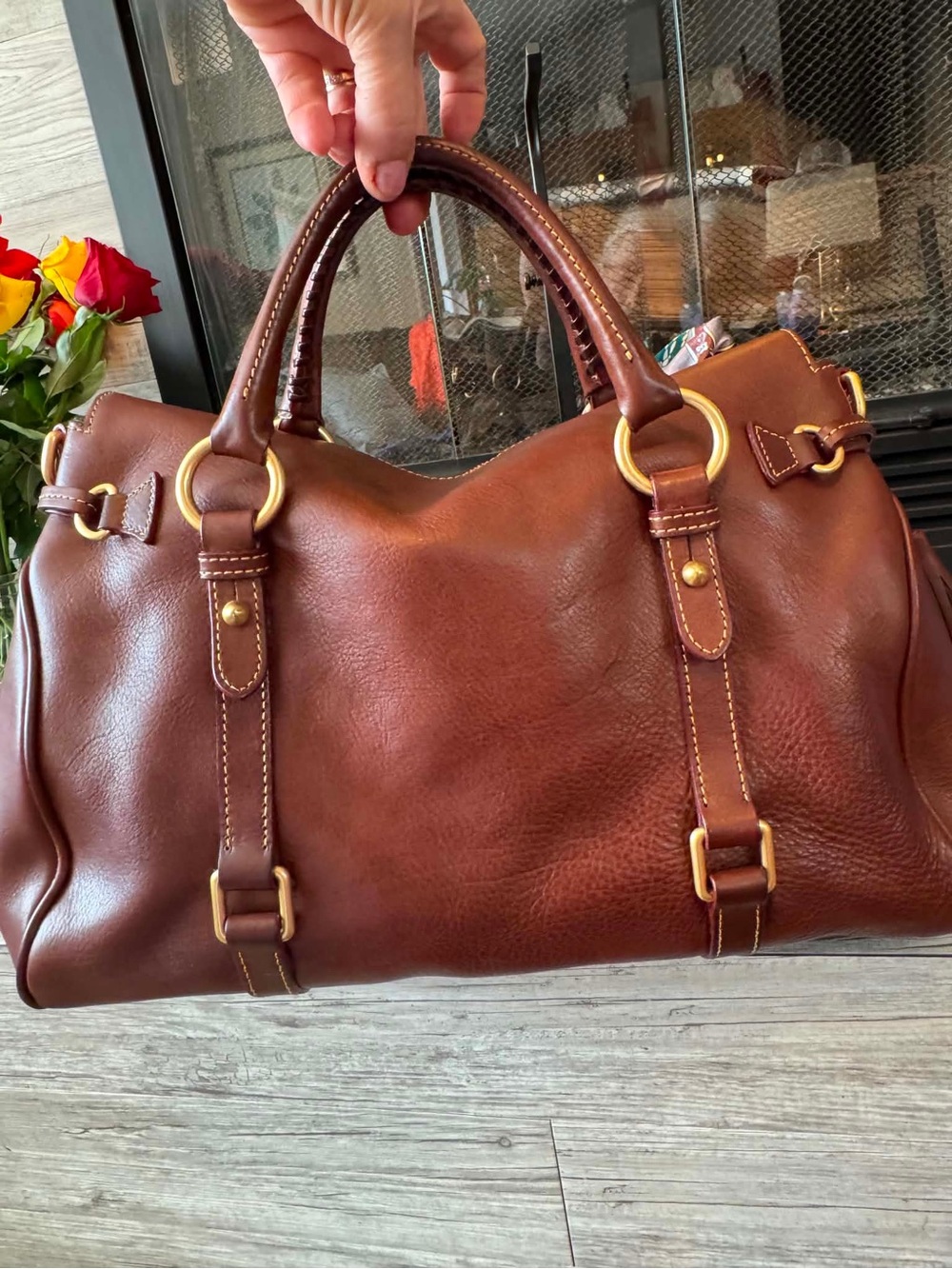 Dooney & Bourke Florentine Satchel OG Size- Chestnut - Picture 13 of 16